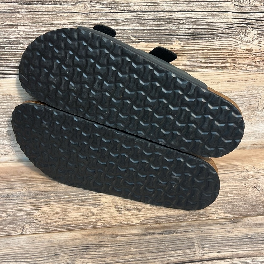Cushionaire Lane Men's Cork Footbed Sandal Black Nubeck New! C7 - Picture 5 of 5
